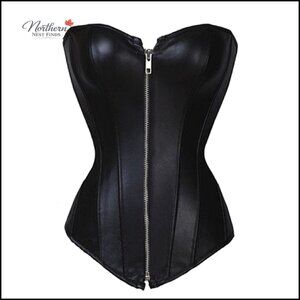 Faux Leather Underbust Corset Waist Cincher Shapewear S-6XL